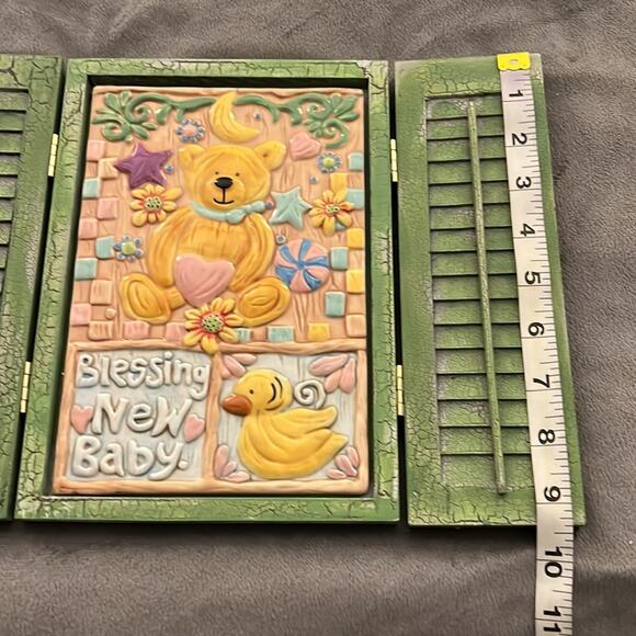 Copper Honey Farms Linda Jacque Green New Baby Picture Decor New in Box - Picture 7 of 7